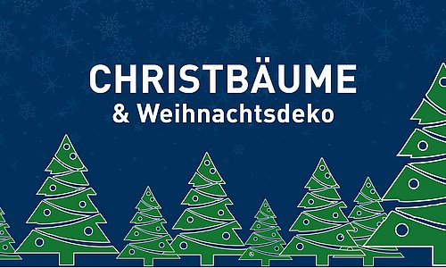 Banner zum Christbaumverkauf